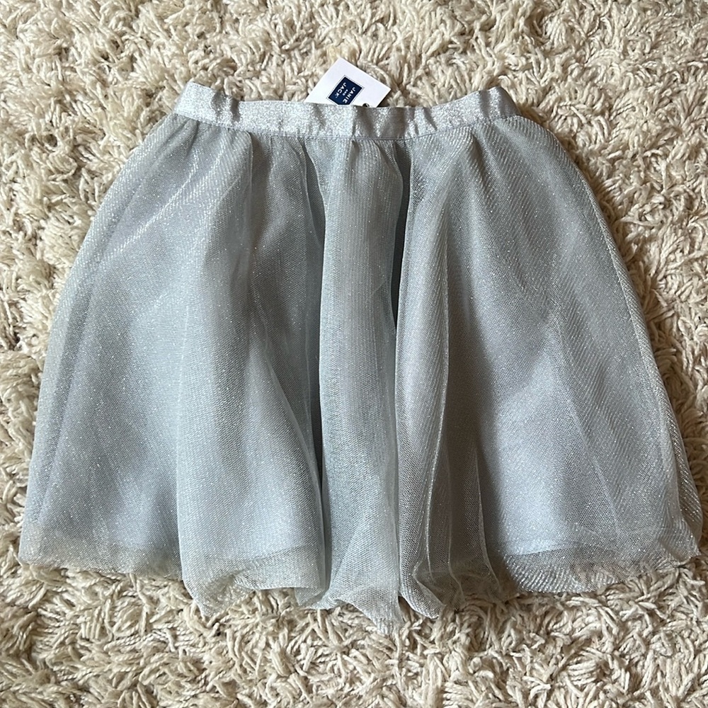 NWT Janie & Jack Silver/Gray Skirt Size 7